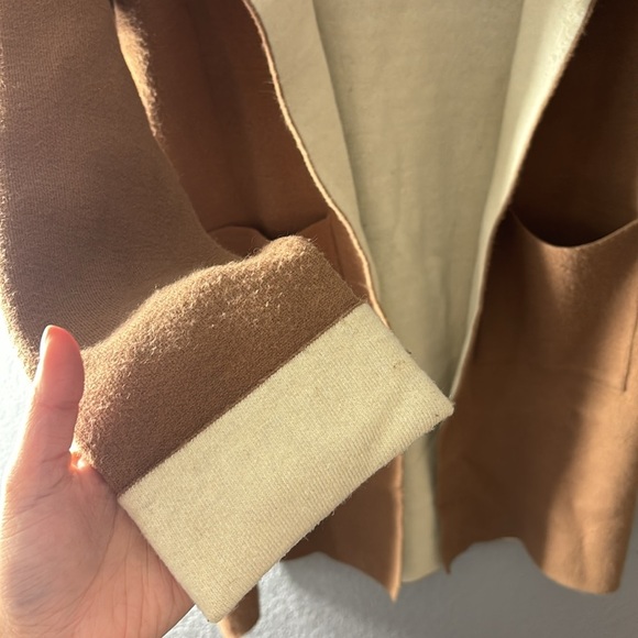 Oliver by Escio Open Long Brown Cardigan Coat - Picture 4 of 9